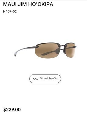Maui Jim Ho'okipa Titanium Rimless sunglasses with Brown Lenses with case/ cloth